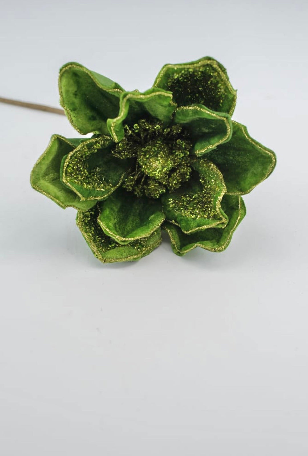 Magnolia velvet sequins stem - bright green - Greenery MarketXF650 - G