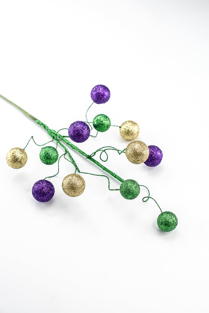 Mardi-Gras Multicolored Ball Spray - Greenery Market63485MG