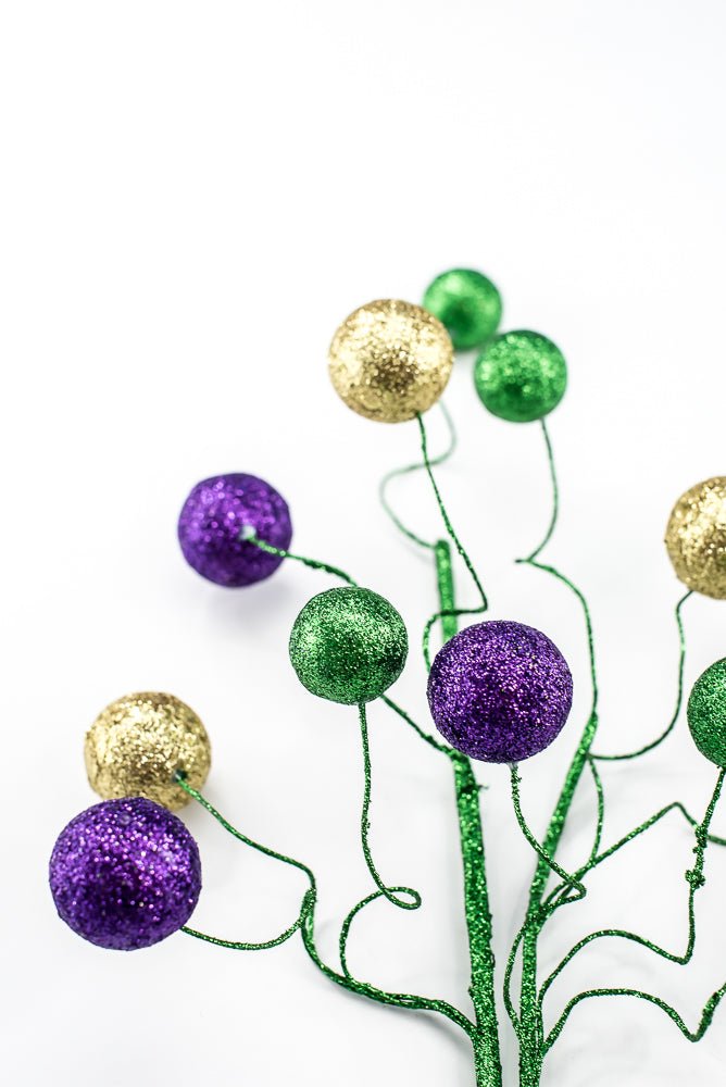 Mardi-Gras Multicolored Ball Spray - Greenery Market63485MG