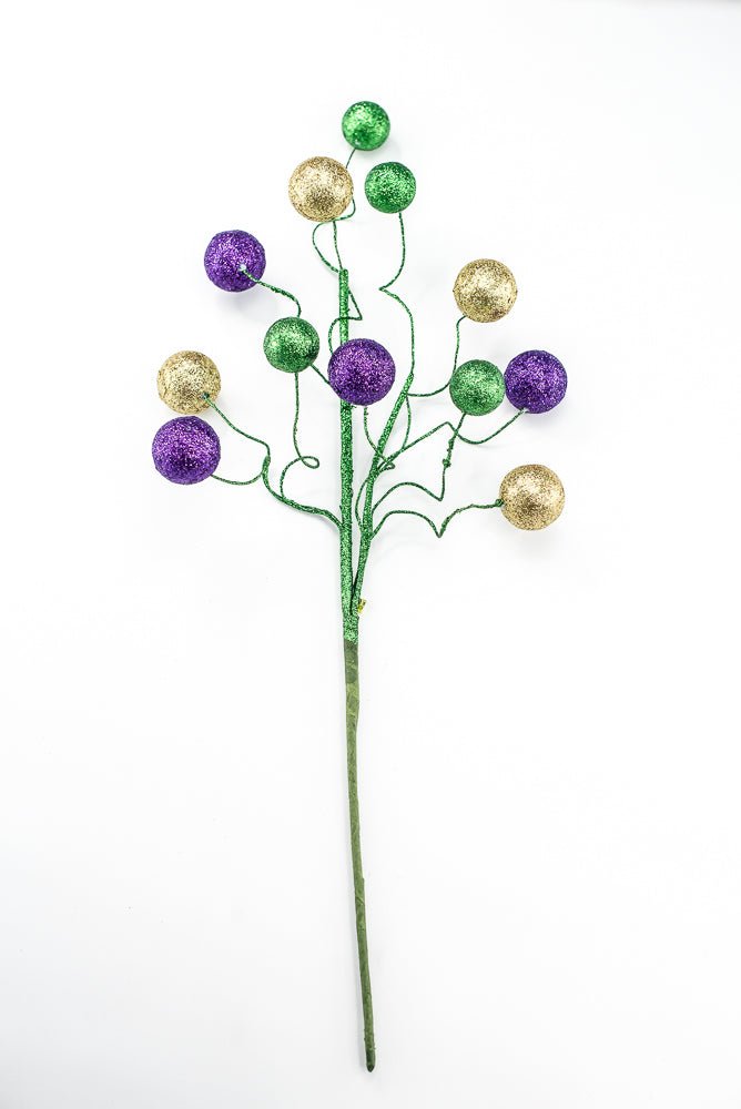 Mardi-Gras Multicolored Ball Spray - Greenery Market63485MG