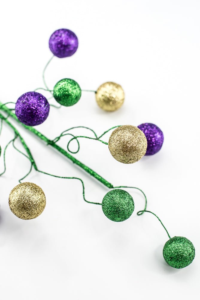 Mardi-Gras Multicolored Ball Spray - Greenery Market63485MG