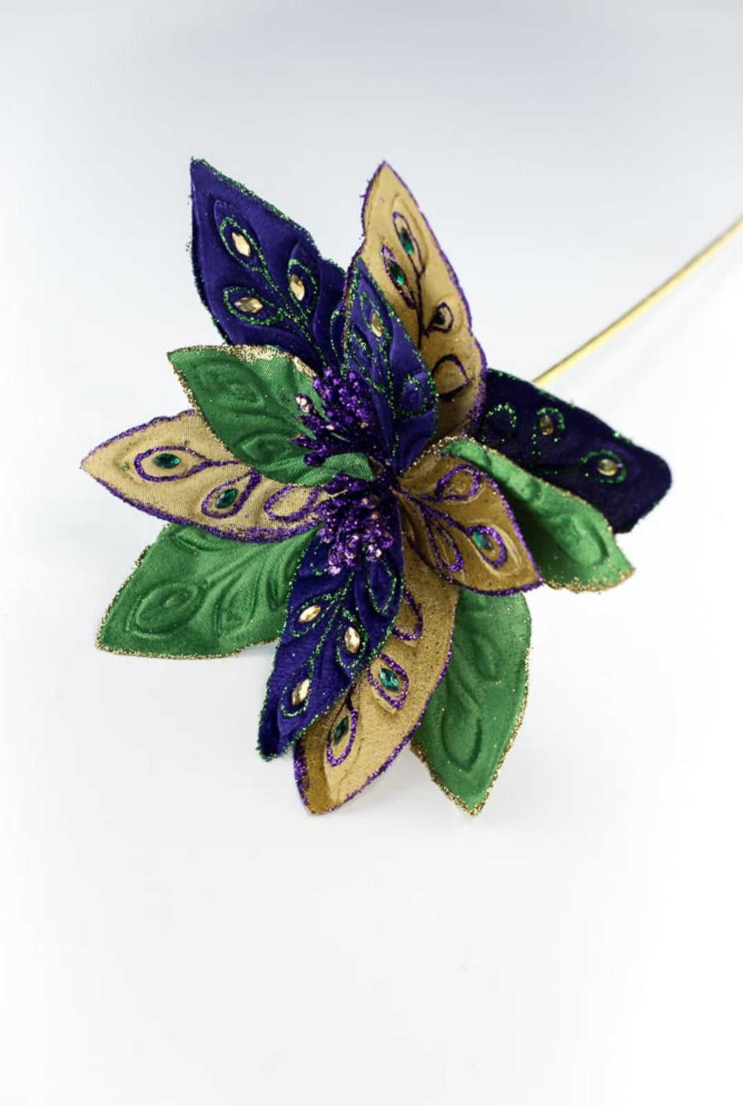 Mardi Gras poinsettia with jewels - Greenery MarketPicksHG3266