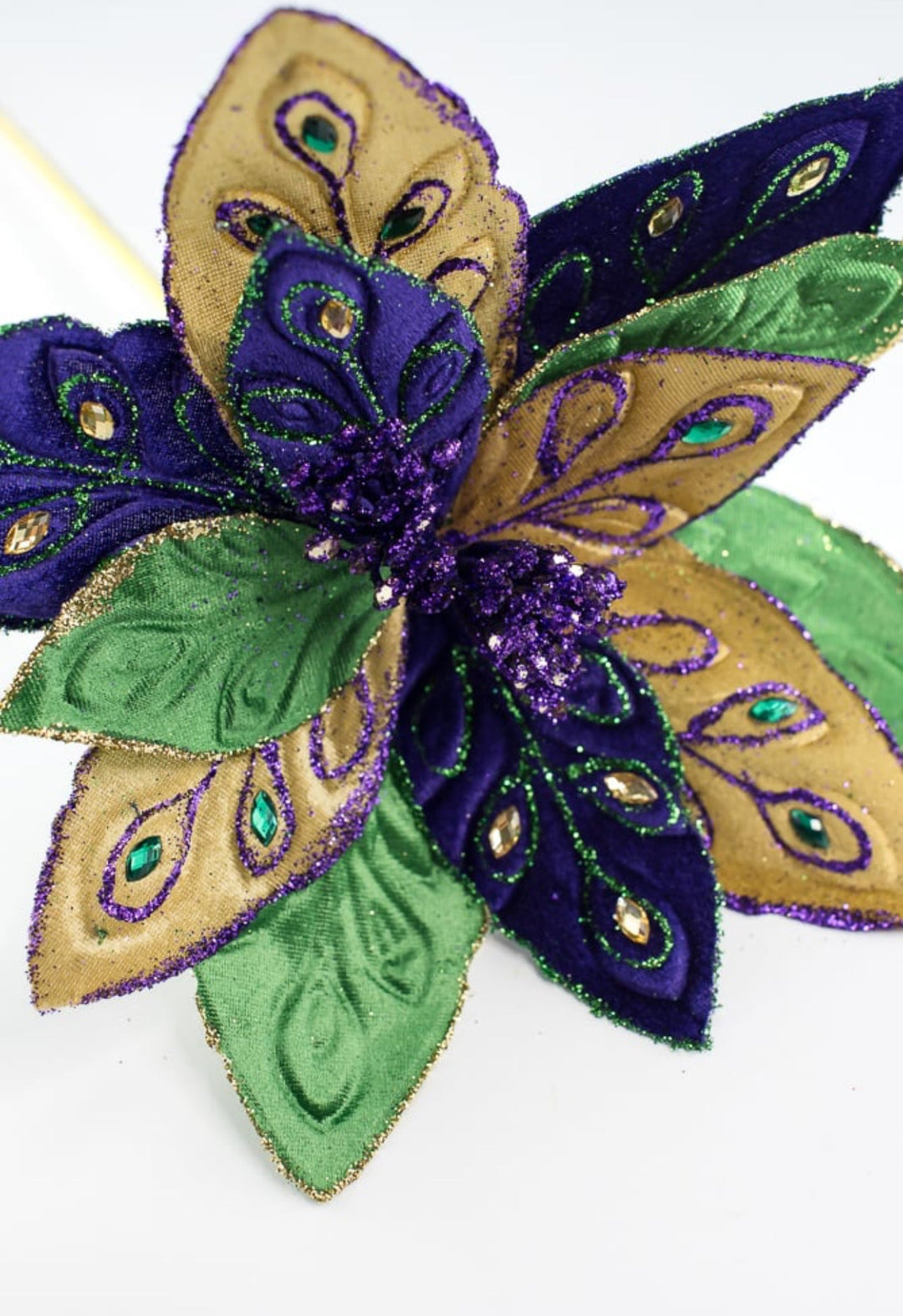 Mardi Gras poinsettia with jewels - Greenery MarketPicksHG3266