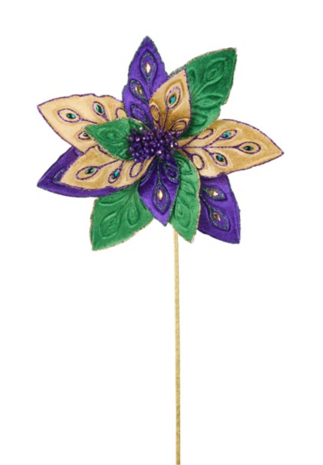 Mardi Gras poinsettia with jewels - Greenery MarketPicksHG3266