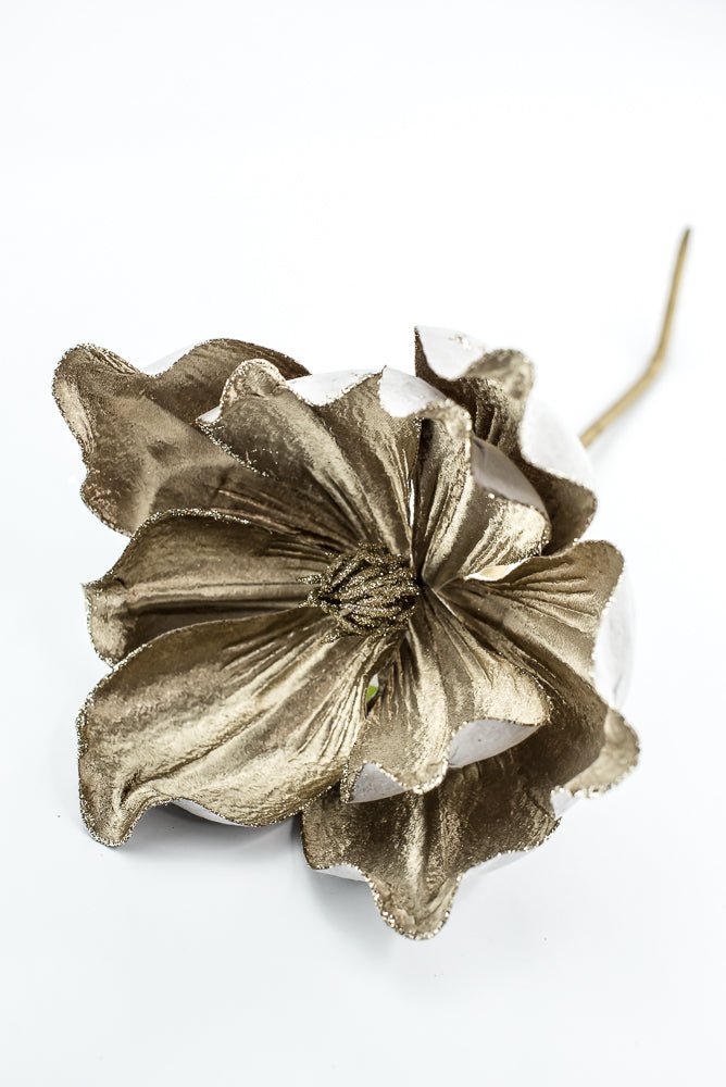 Matte Metallic Gold Magnolia Pick - Greenery Market86263GD