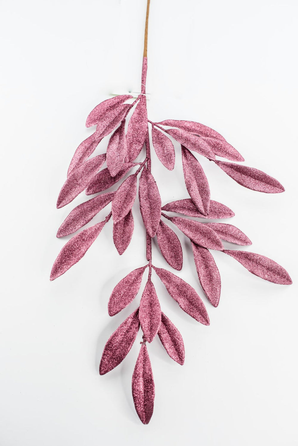 Mauve Glitter Laurel Leaves Spray - Greenery Market86483MV