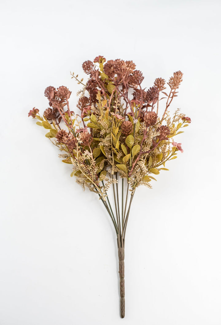 Mauve Mixed Flower And Leaf Ball - Greenery Market85336-MV