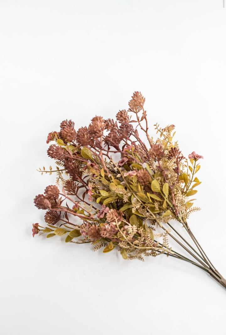 Mauve Mixed Flower And Leaf Ball - Greenery Market85336-MV