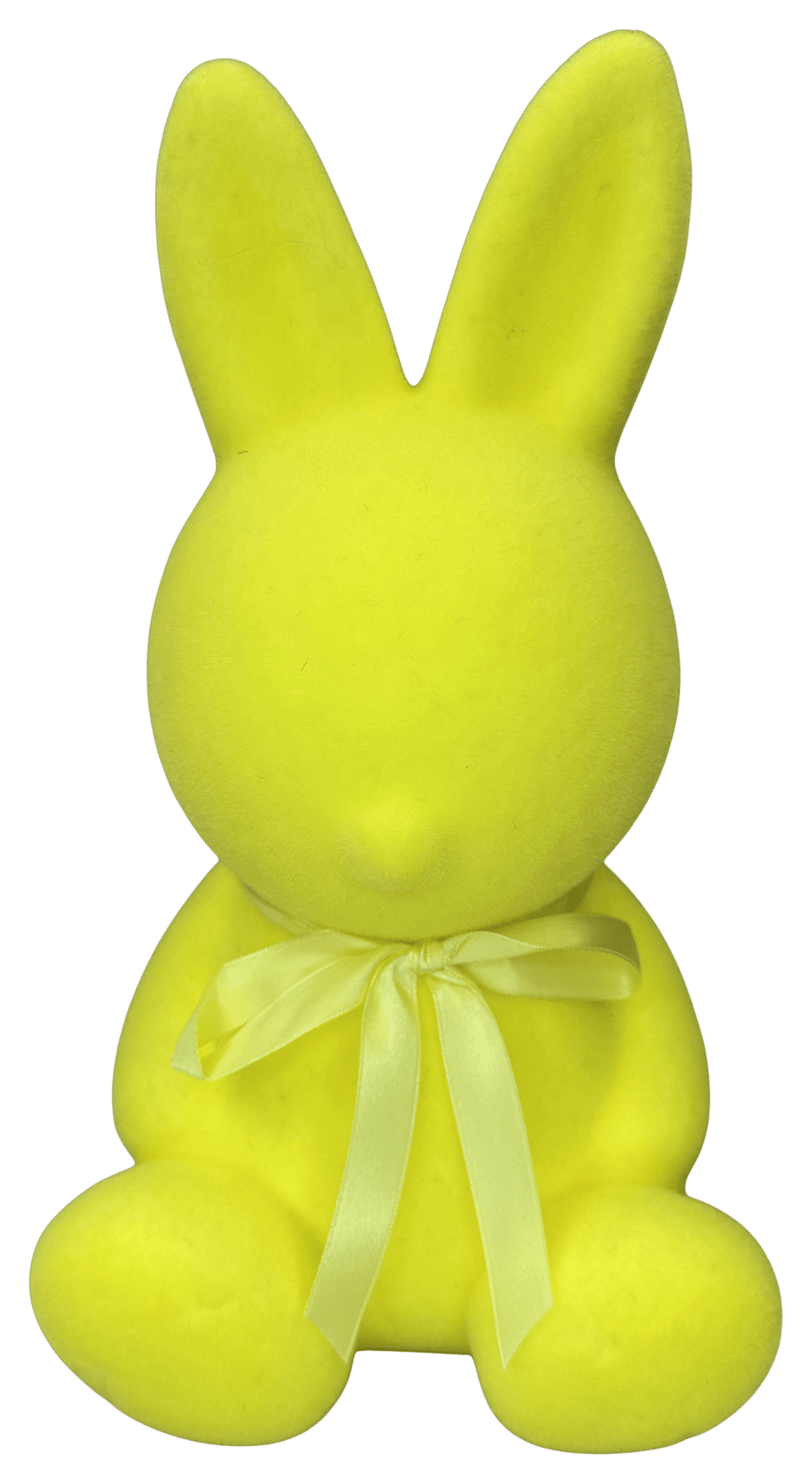 Medium Yellow Flocked Bunny - 12" - Greenery Market63989YW