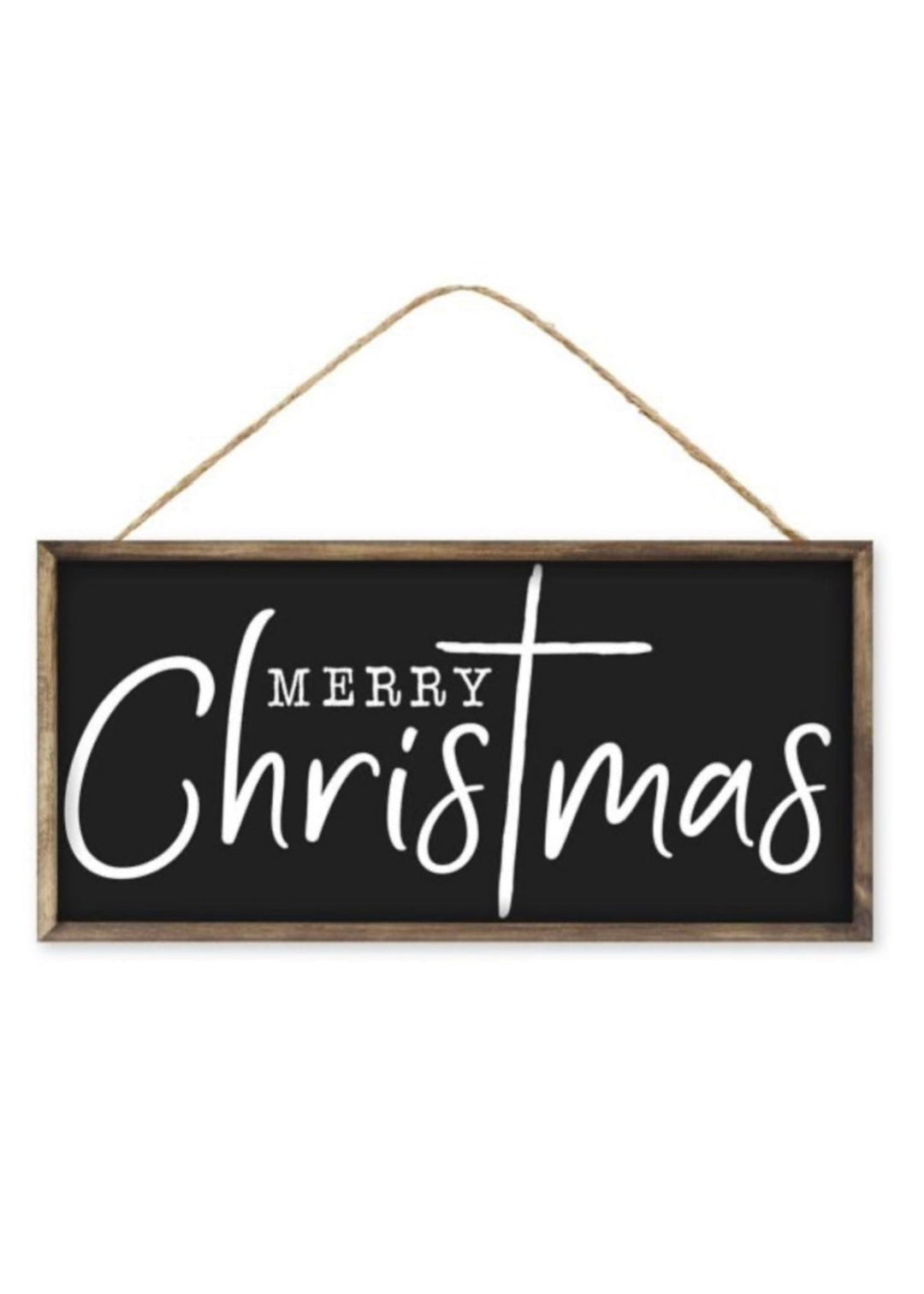 Merry Christmas, black and white sign - Greenery MarketChristmasAP7287