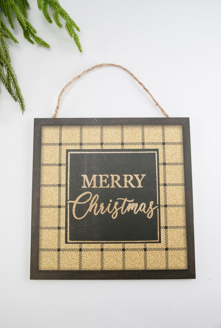 Merry Christmas sign 10” square - Greenery Marketsigns for wreathsAP7875