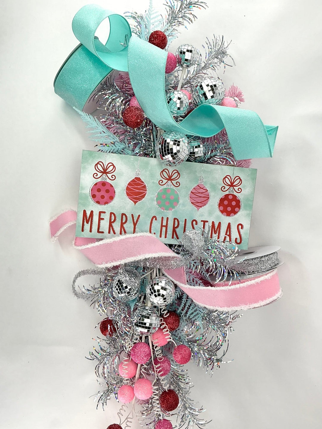 Merry Christmas whimsical disco ball bundle - discounted bundle - Greenery MarketPinksilverdisco