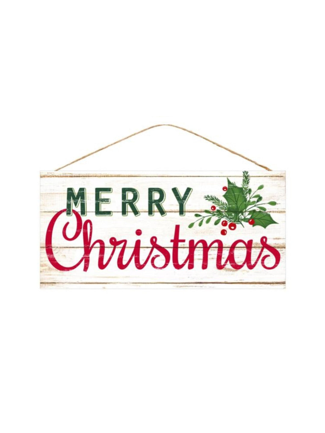 Merry Christmas with holly sign - Greenery MarketWinter and ChristmasAP8163