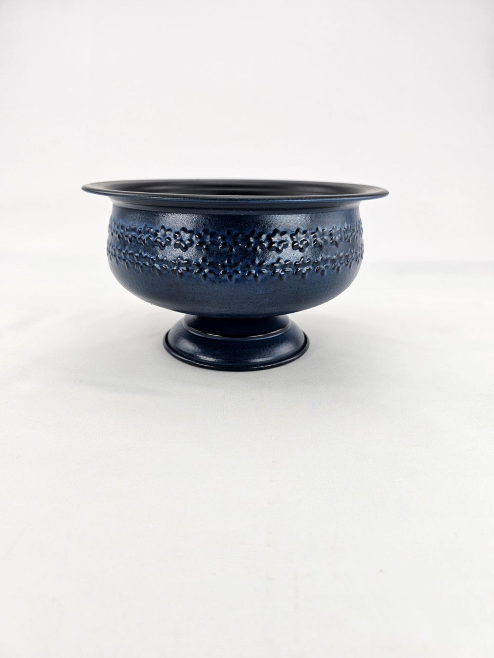 Metal compote container for floral designs - blue - Greenery MarketVasesKE255919