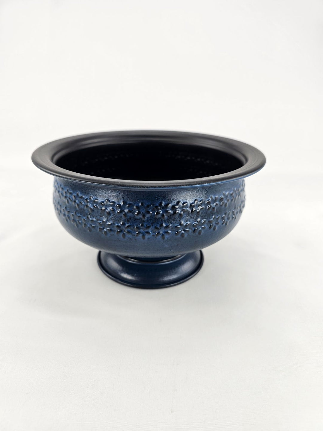 Metal compote container for floral designs - blue - Greenery MarketVasesKE255919