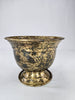 Metal compote container for floral designs -gold patina - Greenery MarketVasesKE257038
