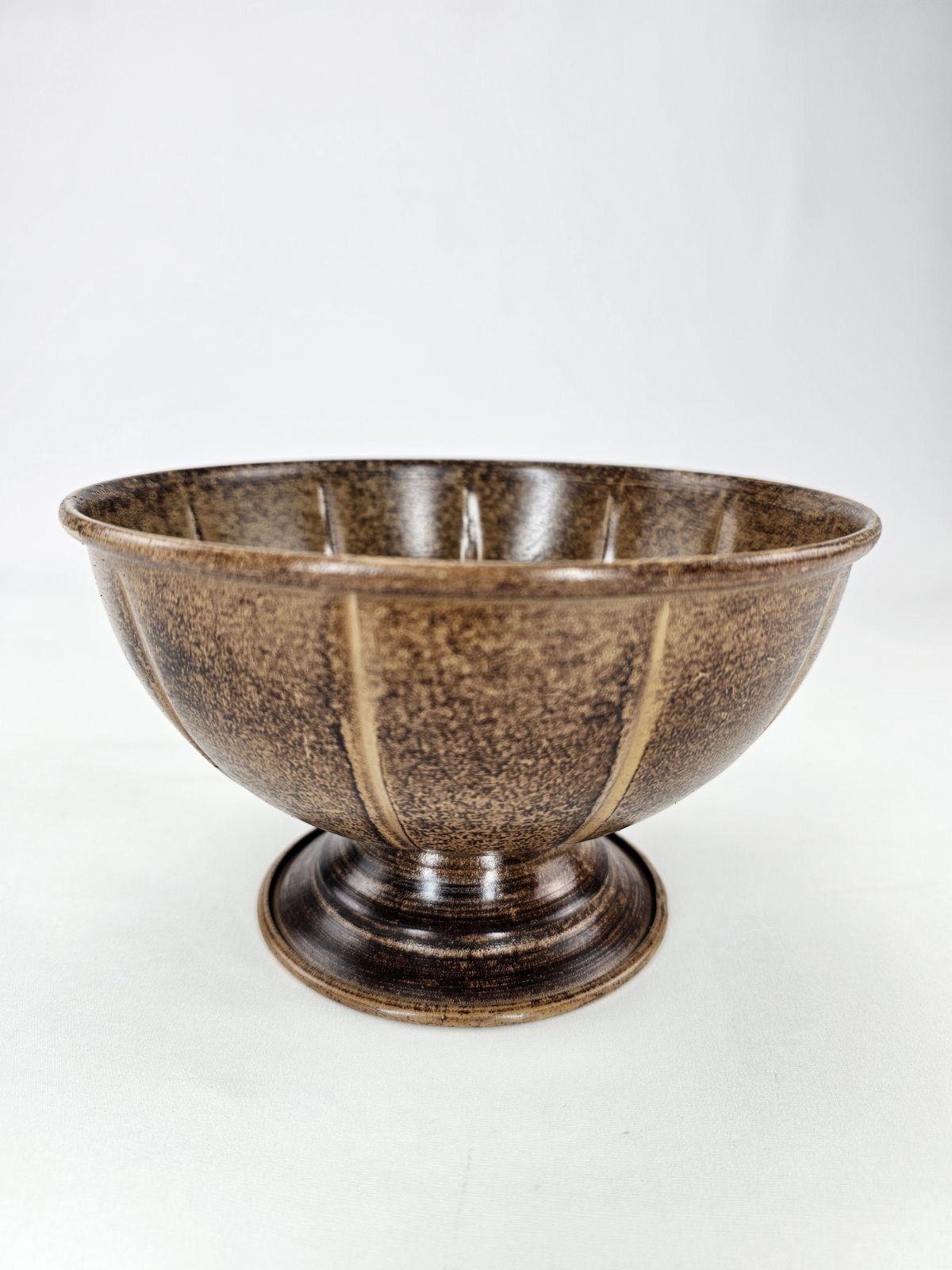 Metal compote container for floral designs - medium size - TT brown ...
