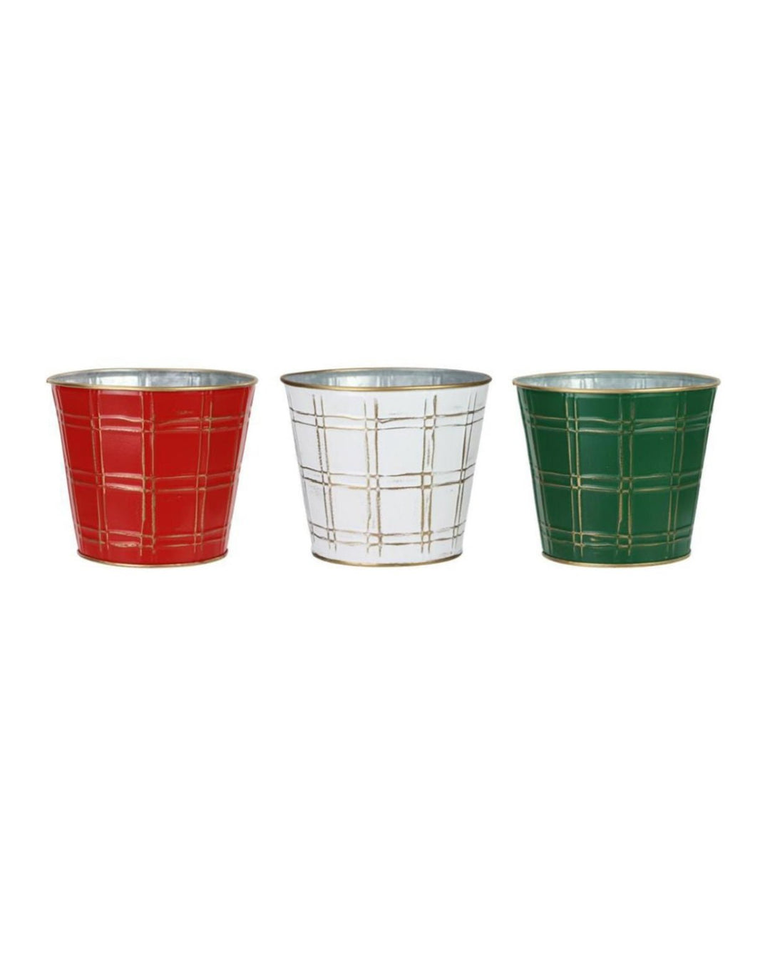 Metal containers for floral designs - set of 3 - Greenery MarketVasesXC014199