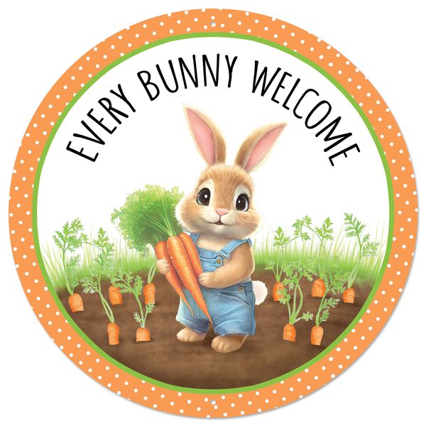 Metal Every Bunny Welcome Sign - 12" - Greenery MarketNovelty SignsMD1529
