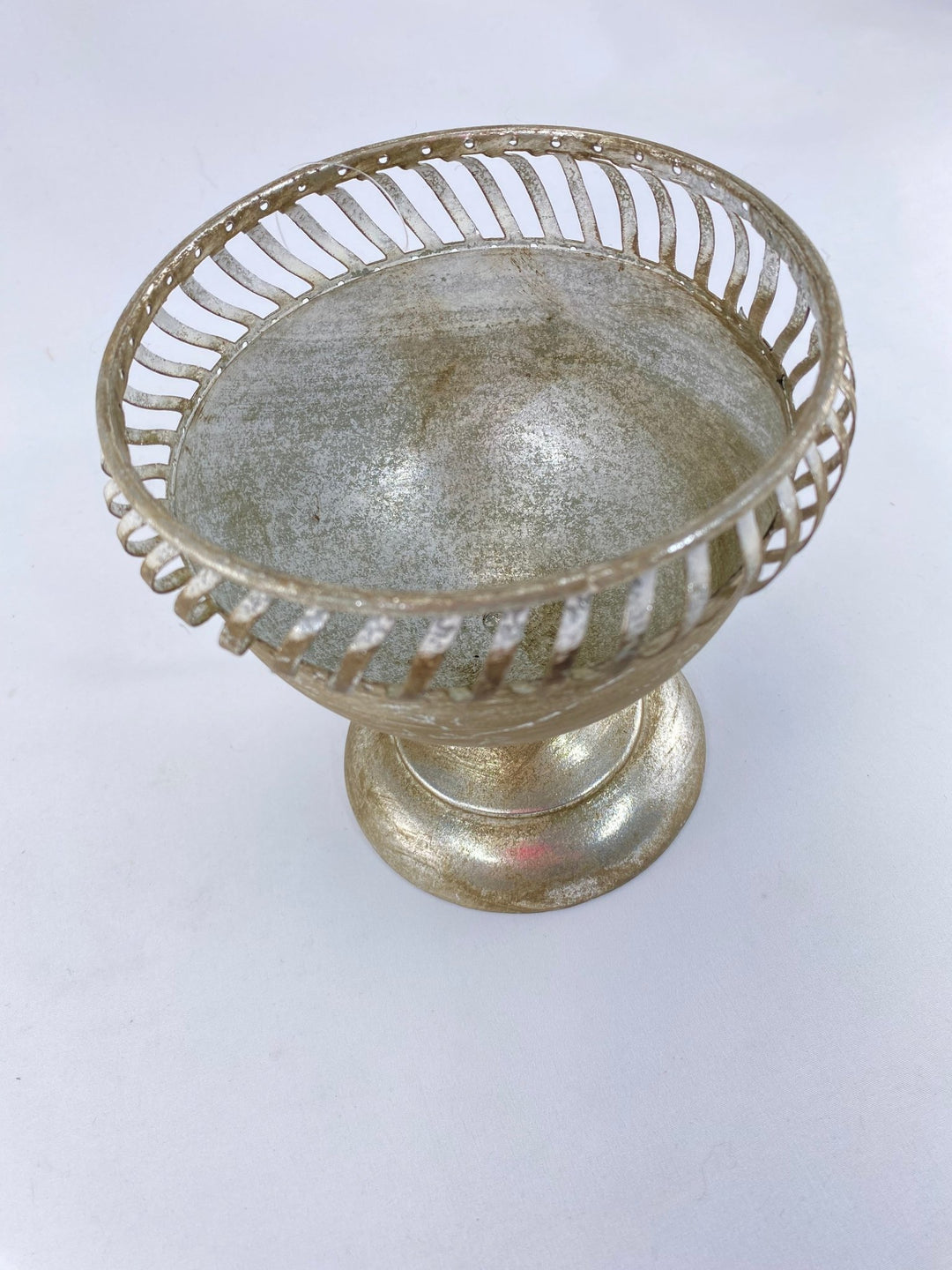 Metal Lace Top Urn Container - Silver - Greenery MarketVases43911S