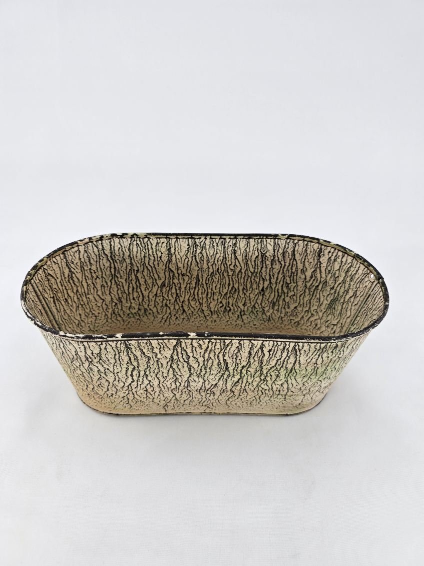 Metal, oval container for floral designs - beige - Greenery MarketVasesKE259099 - beige