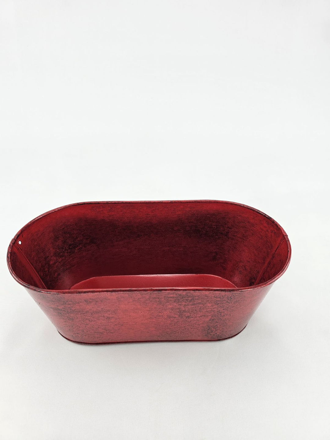 Metal, oval container for floral designs - red - Greenery MarketVasesKE261124