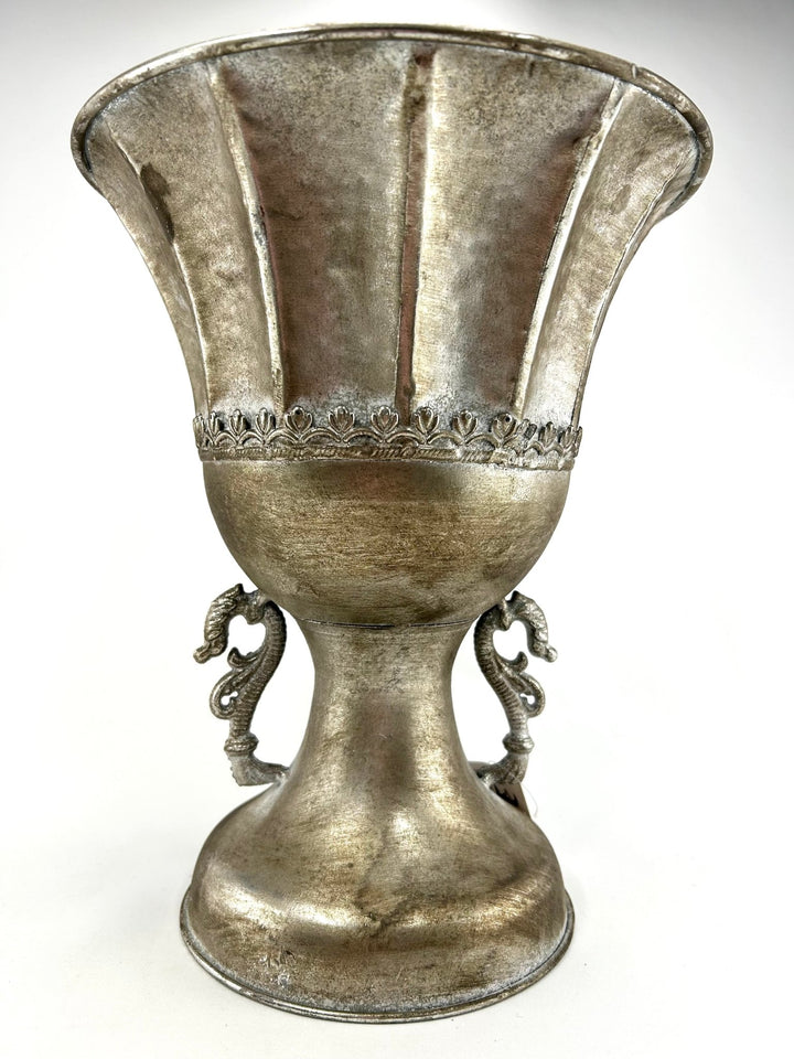 Metal Silver Roman Urn - Greenery Market43925S