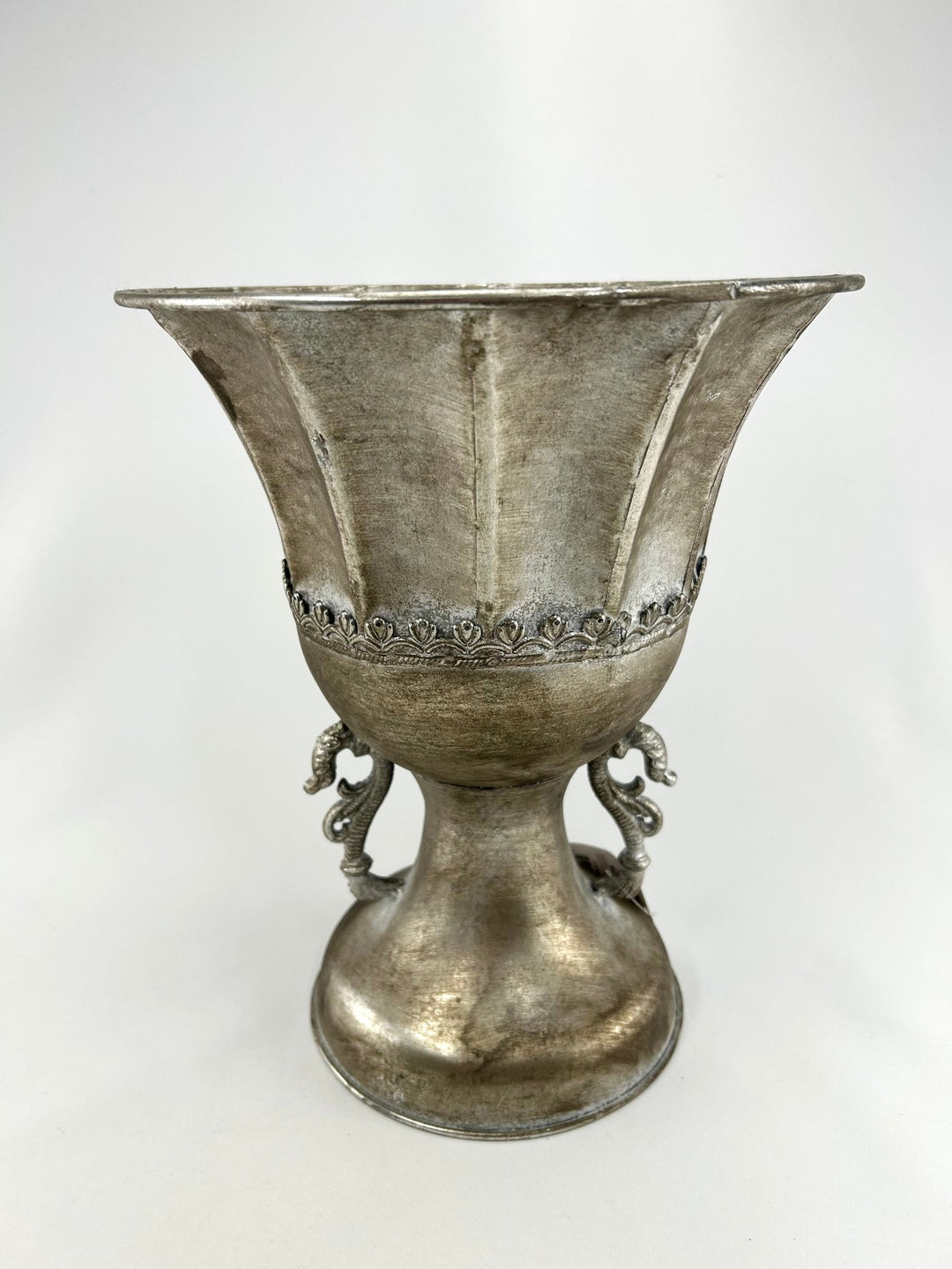 Metal Silver Roman Urn - Greenery Market43925S