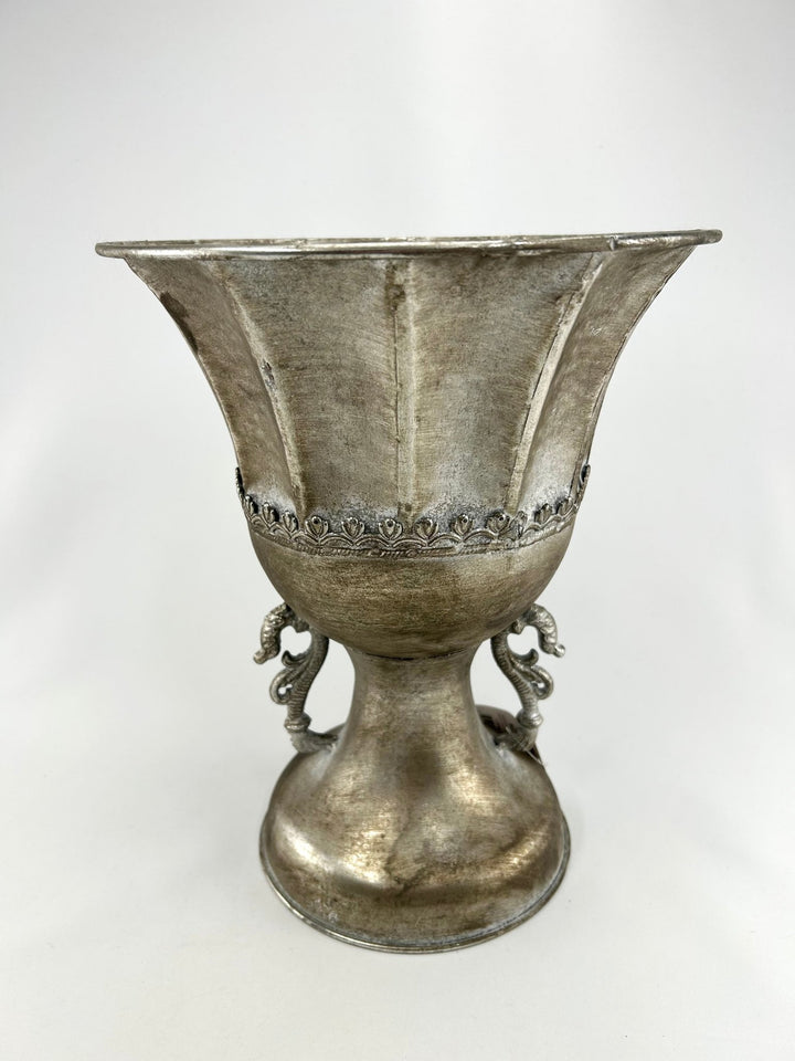 Metal Silver Roman Urn - Greenery Market43925S