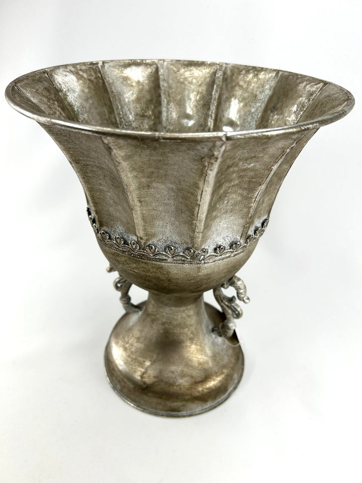 Metal Silver Roman Urn - Greenery Market43925S