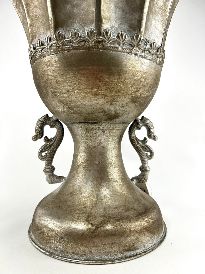 Metal Silver Roman Urn - Greenery Market43925S