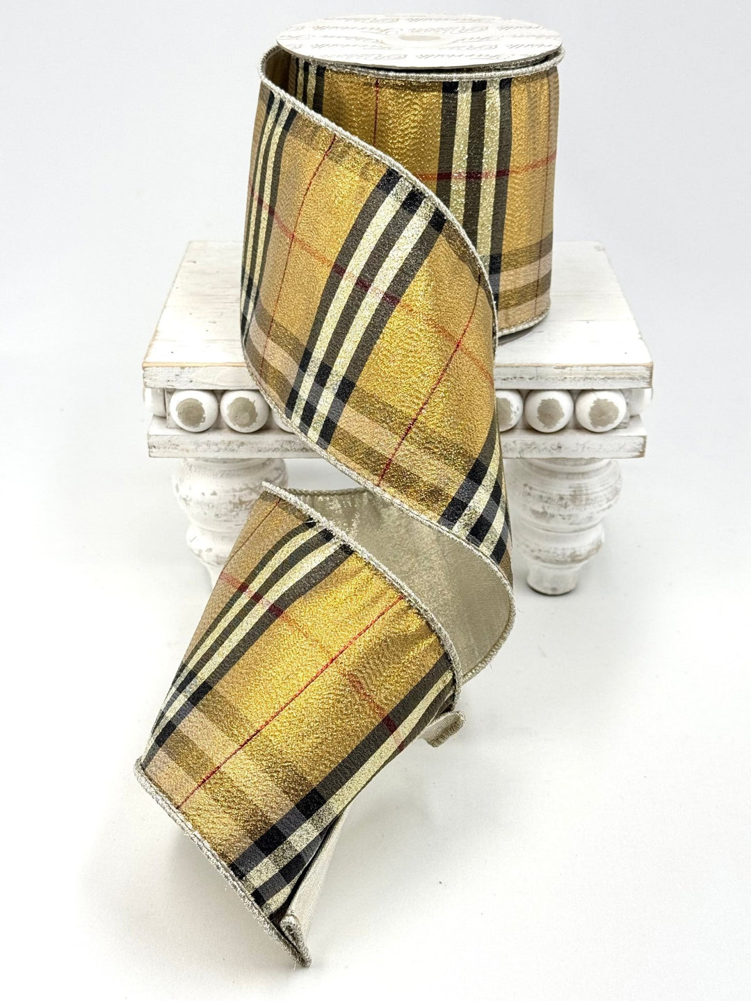 Metallic Plaid Farrisilk Wired Ribbon - 4" AS - IS - Greenery MarketRibbons & TrimRG643-51