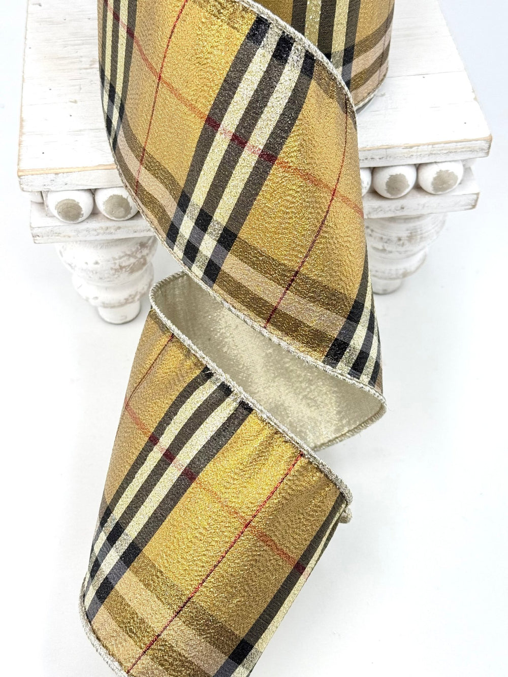 Metallic Plaid Farrisilk Wired Ribbon - 4" AS - IS - Greenery MarketRibbons & TrimRG643-51