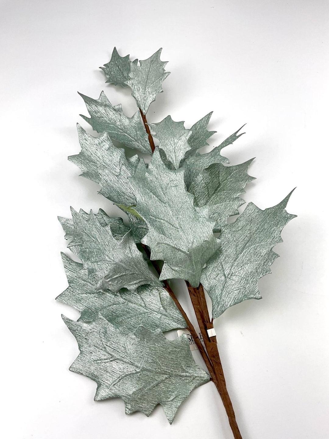 Metallic Sage holly leaf spray - Greenery MarketWinter and ChristmasXG807 - LGO