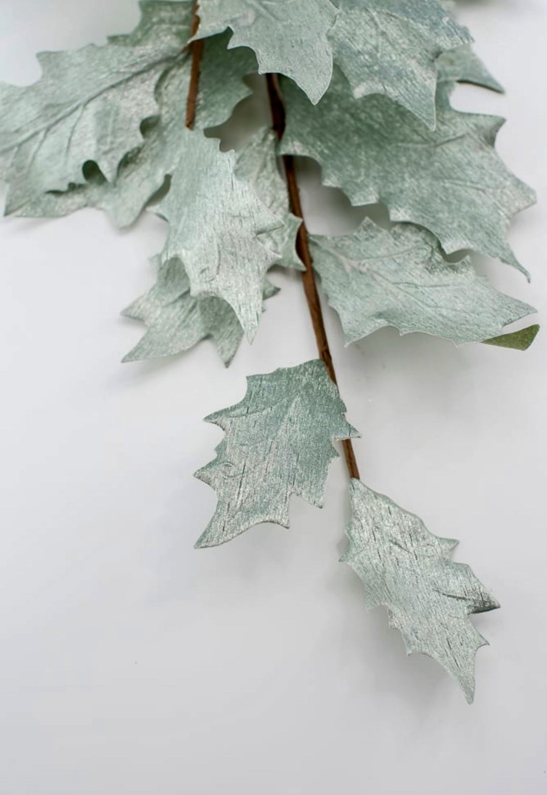 Metallic Sage holly leaf spray - Greenery MarketWinter and ChristmasXG807 - LGO