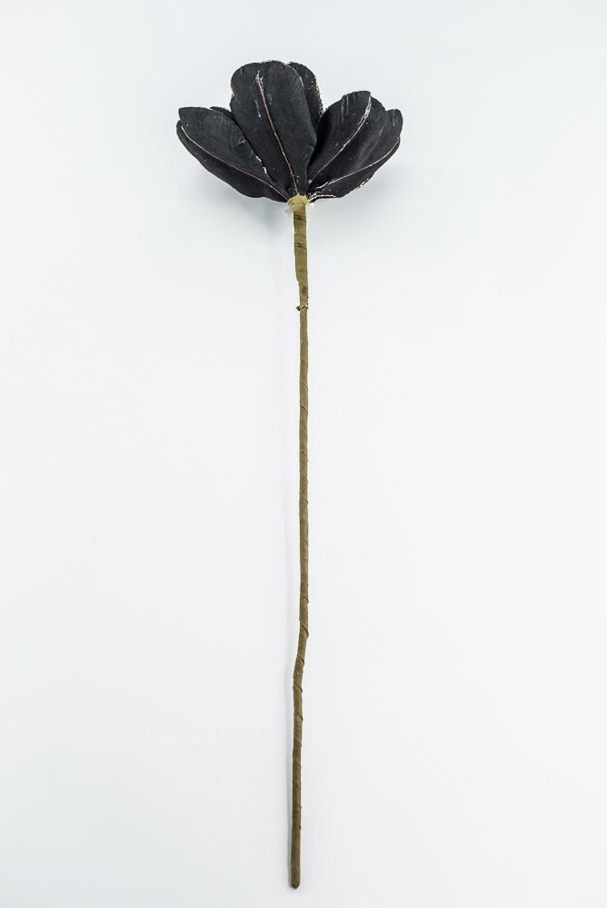 Midnight Blue Glamour Magnolia Spray With Sequin - 20" - Greenery MarketXF670MID