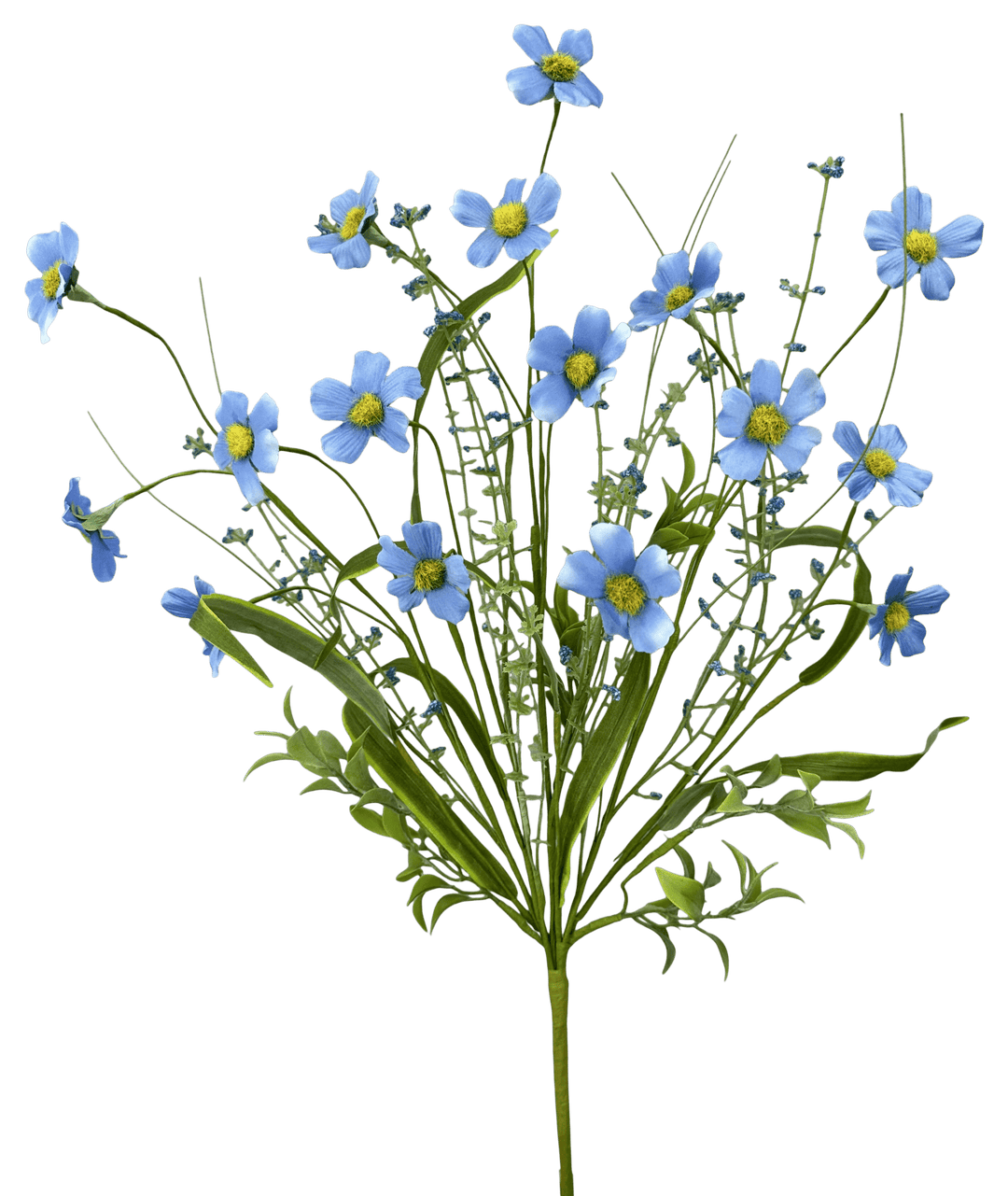 Mini, Blue Daisy Filler Bush - 21" - Greenery MarketArtificial Flowers63837BL