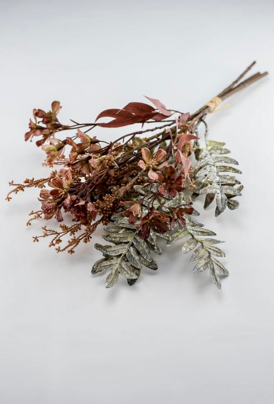 Mini flower and mixed leaf bundle - antique orange - Greenery MarketArtificial Flora26305