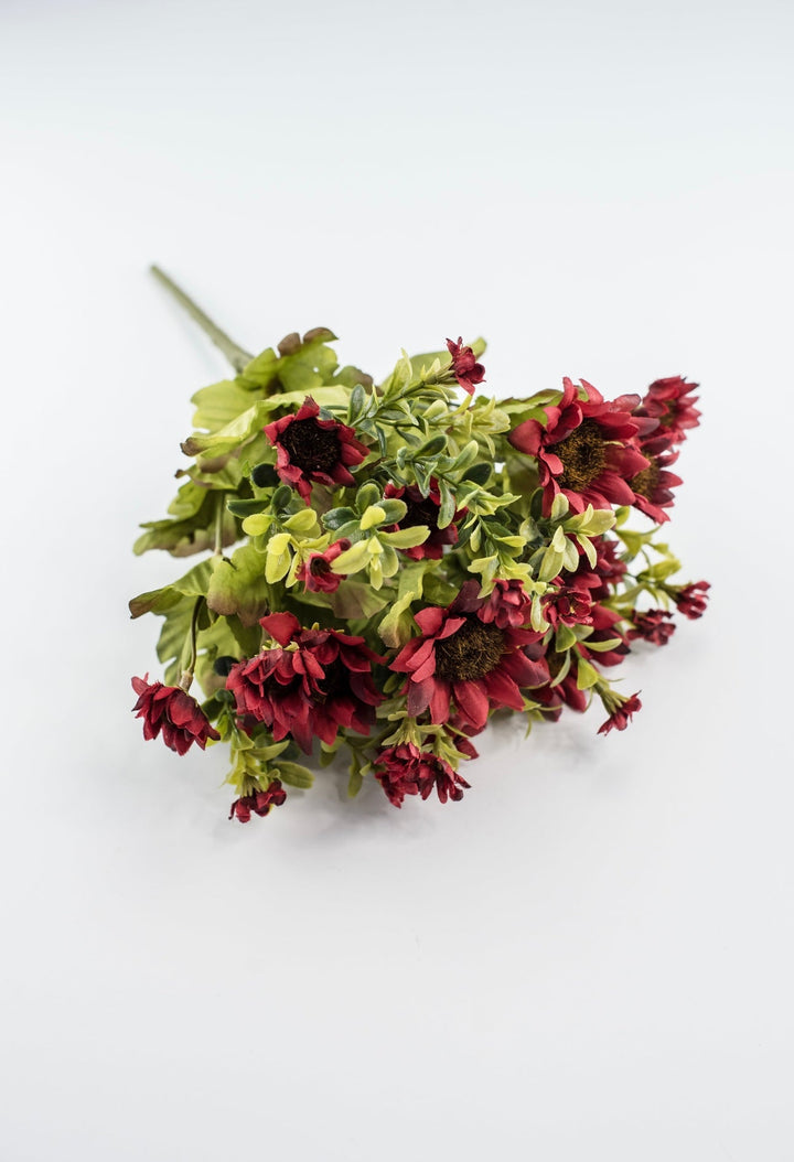 Mini Sunflower bush - burgundy - Greenery Marketartificial flowers21131 - BG