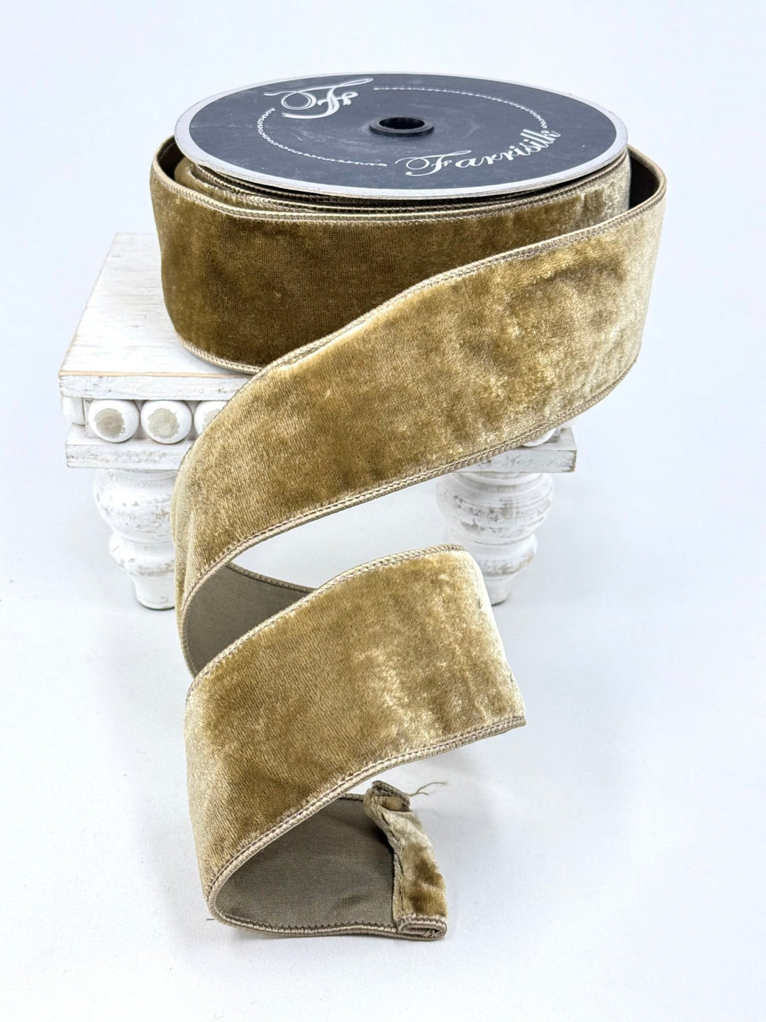 Mink Farrisilk velvet wired ribbon AS IS - 2.5” - Greenery Marketwired ribbonRG803-24