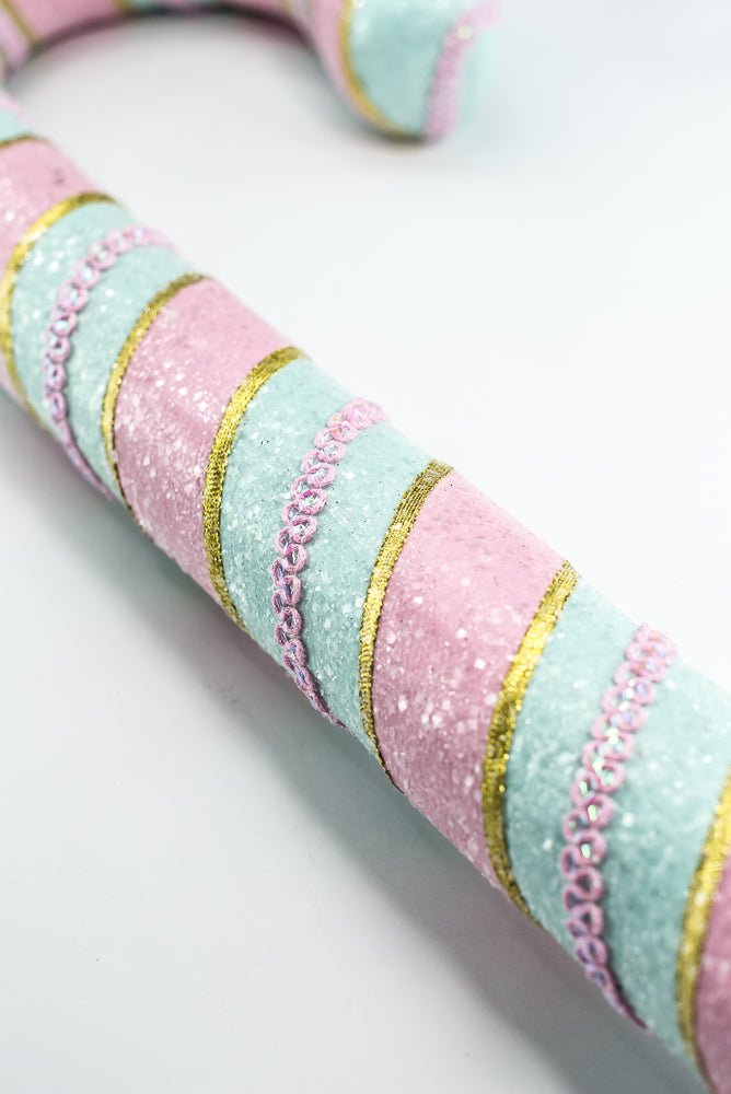 Mint and Pink Candy Cane Ornament - Greenery Market86588MIPK