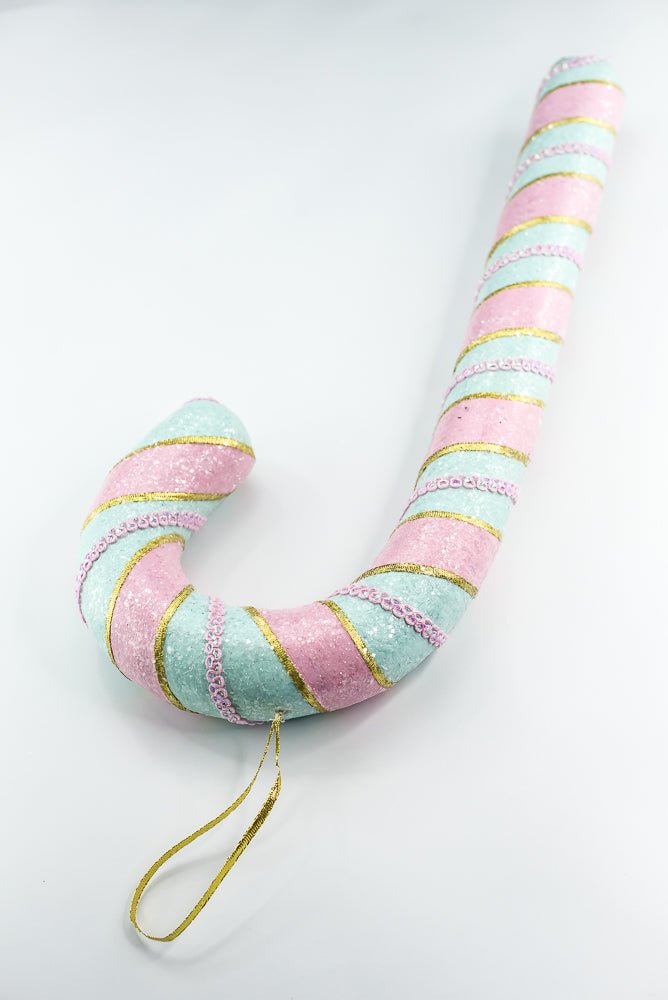 Mint and Pink Candy Cane Ornament - Greenery Market86588MIPK