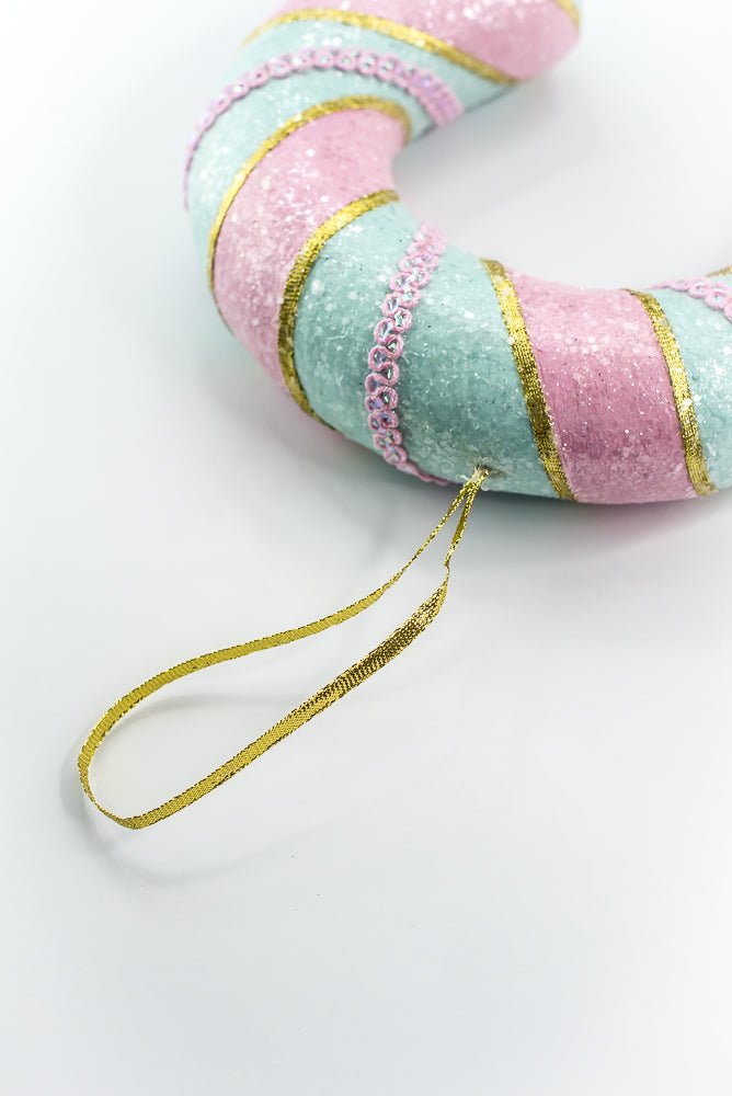 Mint and Pink Candy Cane Ornament - Greenery Market86588MIPK