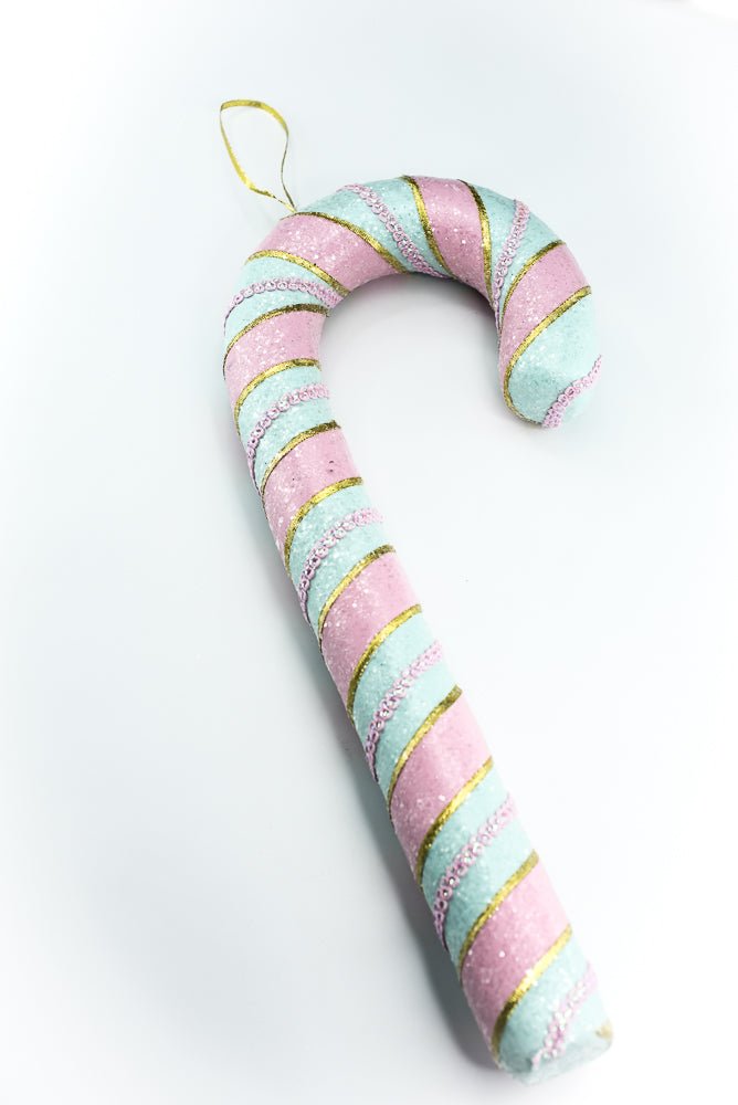 Mint and Pink Candy Cane Ornament - Greenery Market86588MIPK
