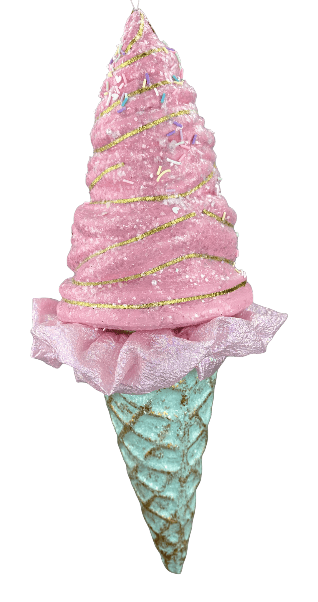 Mint and Pink Ice Cream Ornament - Greenery Market86509MIPK