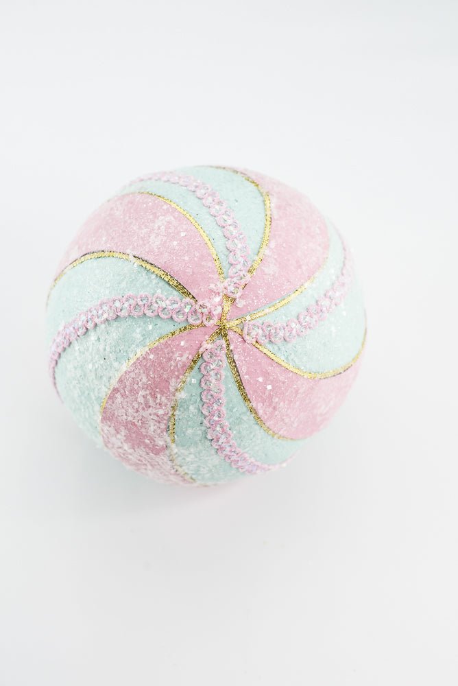 Mint and Pink Ornament Ball - Large 6.5” - Greenery Market86516MIPK