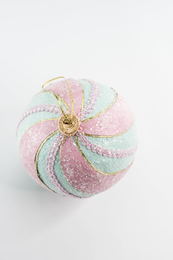 Mint and Pink Ornament Ball - Large 6.5” - Greenery Market86516MIPK