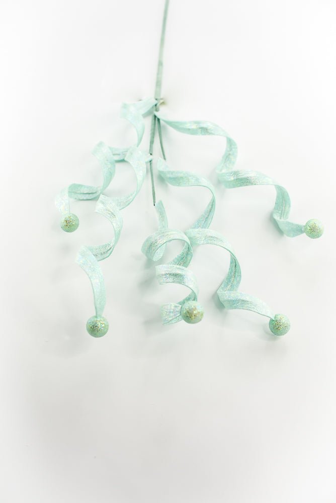 Mint Green Glossy Frizzy Curly Ball Spray - Greenery Market86295MINT