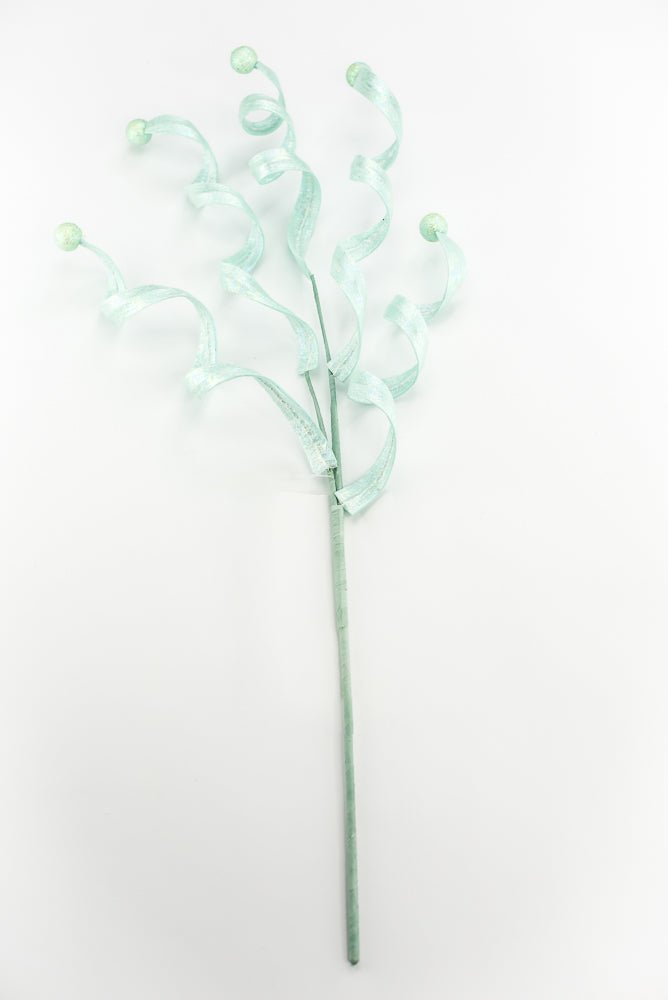 Mint Green Glossy Frizzy Curly Ball Spray - Greenery Market86295MINT