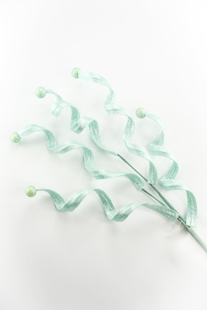 Mint Green Glossy Frizzy Curly Ball Spray - Greenery Market86295MINT